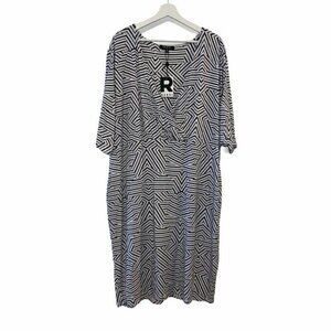 Rebel Wilson X Angels Sheath Dress White Black 3X